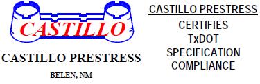 99704 (Corpus Christi, TX) Minor Prestressed Members Only Castillo Prestress 98283 (Belen,