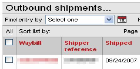 DETAILED SHIPMENT INFORMATION Detailed shipment AWB view If you click on a Waybill numbers in your detailed shipment list, a new window pops up, showing you the tracking results for this shipment.