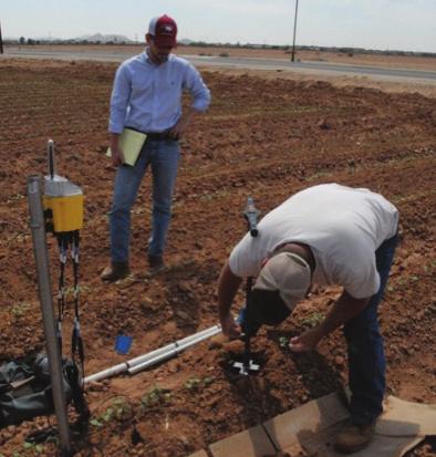PLACEMENT IN A SOIL PROFILE During the growing season, the soil profile does not dry or rewet uniformly, so more than one sensor is needed to evaluate the water status of the entire profile.