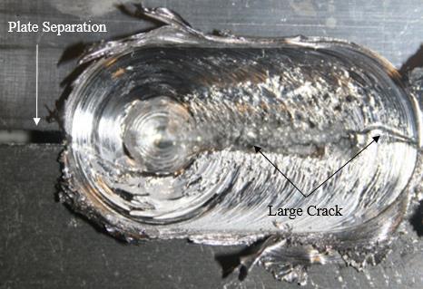 Figure 14. 12.3 Large crack due due to to plate separation as the table itself.