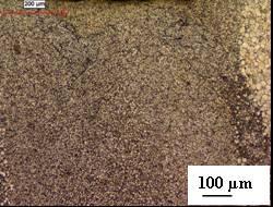 Figure 4: Solidification cracks in the fusion zone of laser welded ZE41A-T5 alloy. Magnesium is easily oxidized due to its high affinity for oxygen.