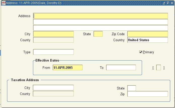 Completing Employee Address Information 3.60 Employment Tab 1. In the Ethnic Origin field, choose the appropriate value from the LOV if provided by the new employee. 2.