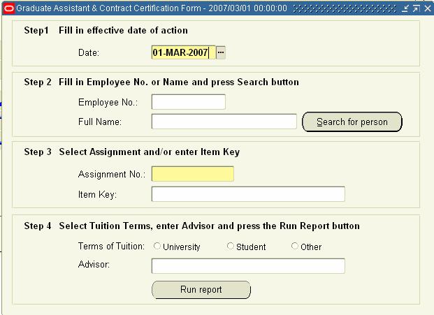 Printing the Graduate Appointment and Certification Form 3.84 Printing the Graduate Appointment and Certification Form 1.