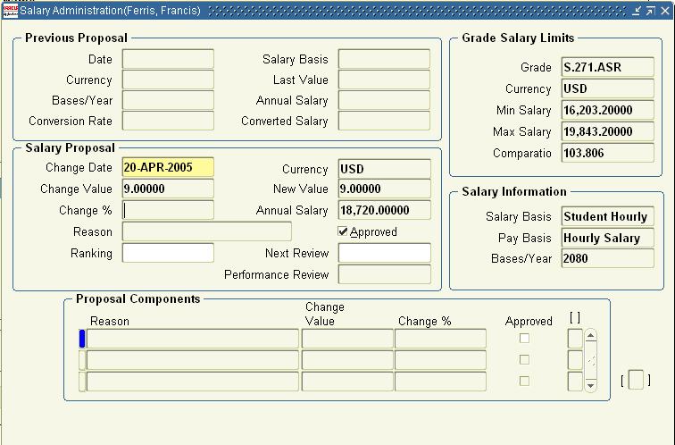 Completing Salary Information 3.92 Completing Salary Information Pay grades and hourly rates associated with individual steps are fixed as defined in the CSU Compensation Plan. 1.