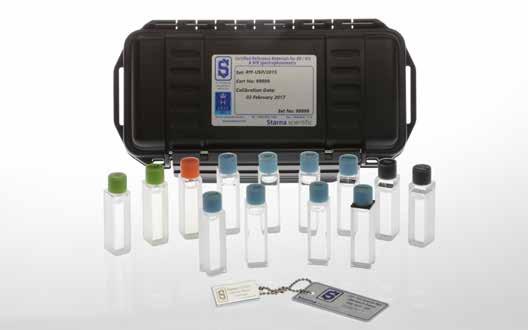 Instrument Qualification Sets EP & USP These kits will be useful for laboratories working to international regulations and for service organisations Starna USP/EP Instrument Qualification Set