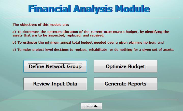 Financial Analysis User Interface