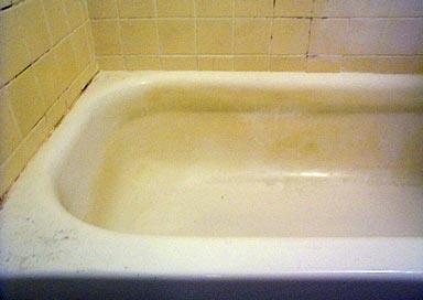 Hard water causes bathtub rings.