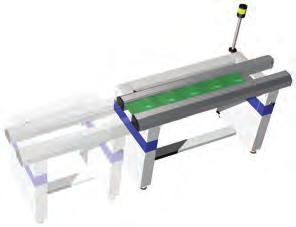 Inline System - External Conveyor Units - Accessories K-017-04 Motorised Width Adjustment Option End of Line Conveyor Option Adjustable Conveyor Speed Option Option for Transport-Buffer Conveyor to