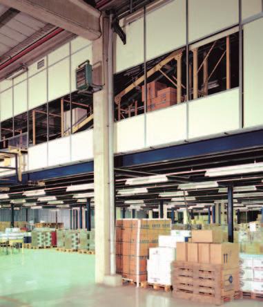 Applications The installation of mezzanines enables the utilization of different applications in that area, from work areas, to component assembly,