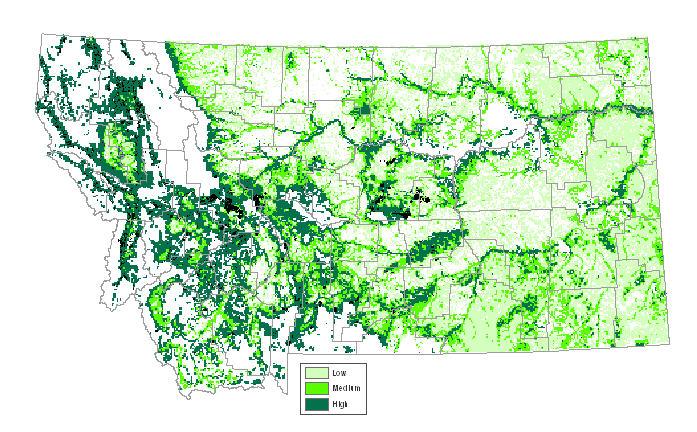 Figure 10 Existing Stewardship Plans for Montana Table 4 Existing Stewardship Plans for Montana There were several challenges in accomplishing this analysis in Montana.