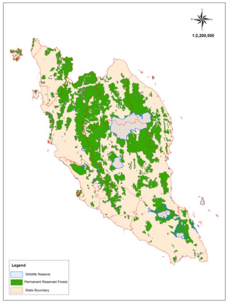 WILDLIFE RESERVE FOR YEAR 2005 MAP OF  WILDLIFE