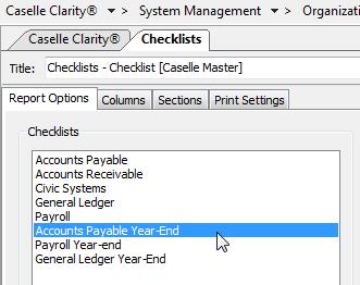 To print the Accounts Payable Year-End Checklist, follow these steps: 1. Login to Clarity. 2.