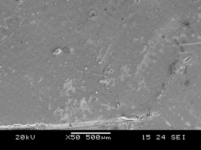 c: Wide view of LNO surface displaying surface damage