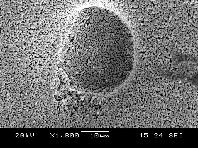 a. b. c. Figure 59. SEM images of LNO electrode on LSGM electrolyte after impedance in 3% H 2 O atmosphere.