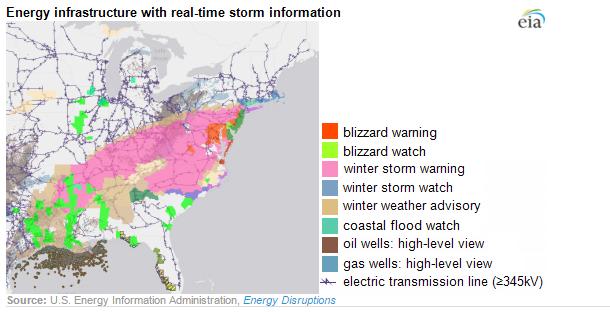 transmission lines real-time storm information from the National