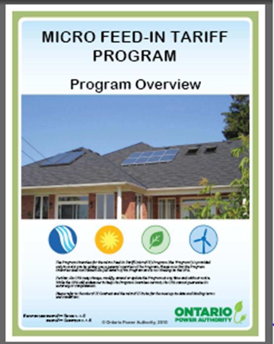 OPA MicroFIT Program Renewable Energy for Home Owners!