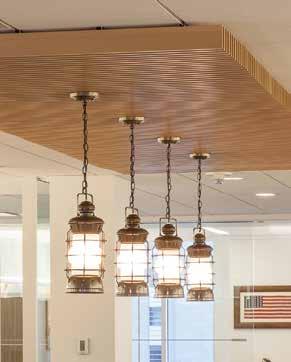 Decoustics Linear Wood and Grille ceiling systems are available in a variety of sizes, lengths, configurations and veneer options. FSC certified wood is available.
