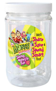 6" high & 3 1 /4" wide Clear, durable jar with slotted screw top