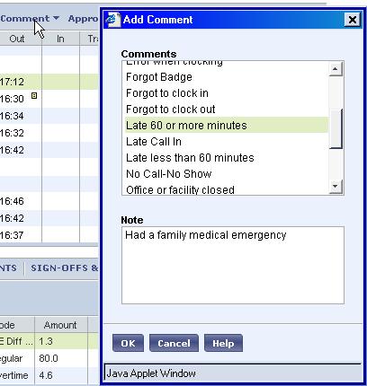 Lesson 2: Timecard Editing OBJECTIVE Comments Comments provide additional information about punches or amounts. To Add a Comment 1.