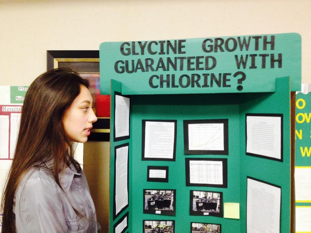 Alexandra Gibson with her Soybean Science Challenge