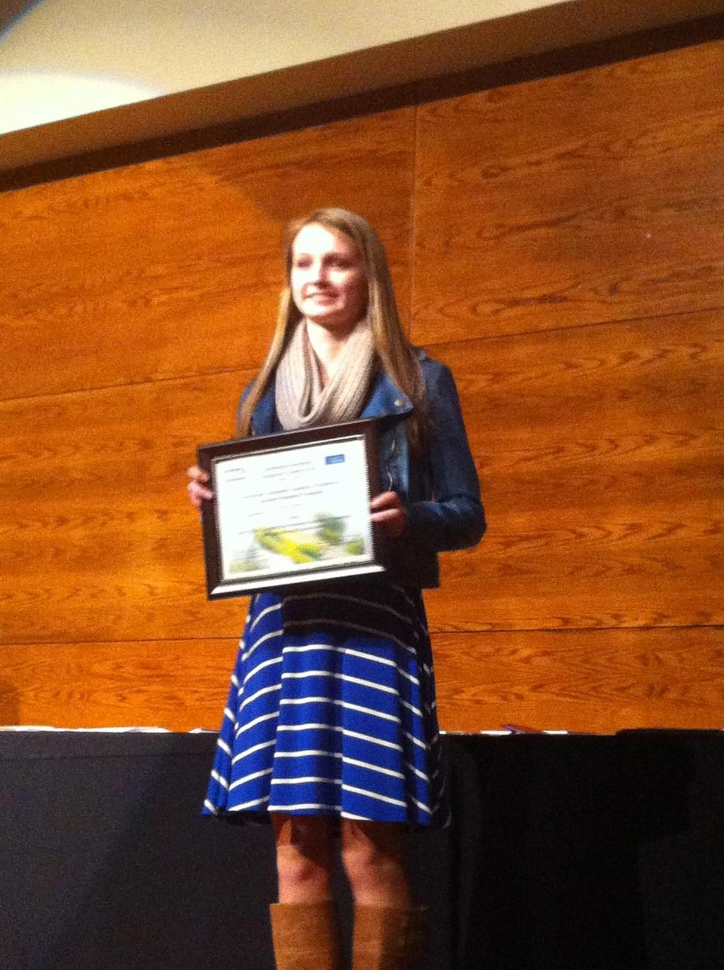 Rachel Milnes, Arkansas Soybean Science Challenge regional winner at the Northeast Arkansas Science & Engineering