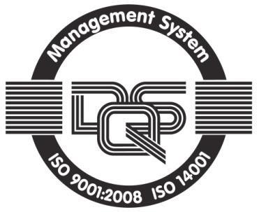 PERFORMANCE ENSURED BY OUR PRODUCTS We are ISO 9001 and ISO 14001 certified.