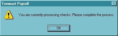 Check Processing Controls The following buttons are available on the toolbar and in the main body of the Process Checks dialog box.