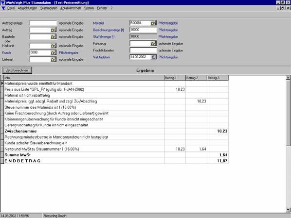 Status 08/2006 - Page 6 of 8 4) Price lists / fund Price lists, client,
