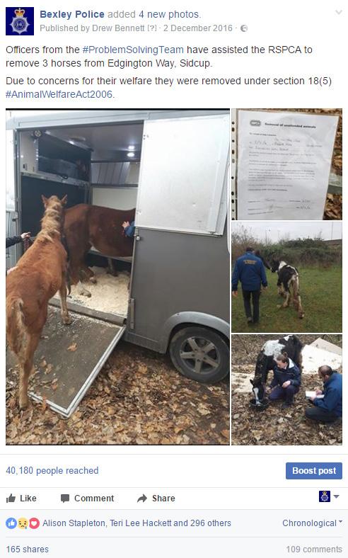 8. The Post: Officers who helped the RSPCA with an animal welfare incident, with photos from the scene.