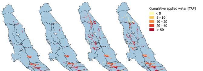 C2VSIM Elements: Cumulative 1921 2009 Applied Water Locations