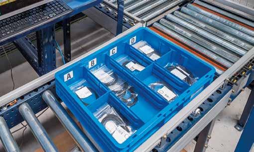 which can store up to 12 SKUs in same sized compartments.