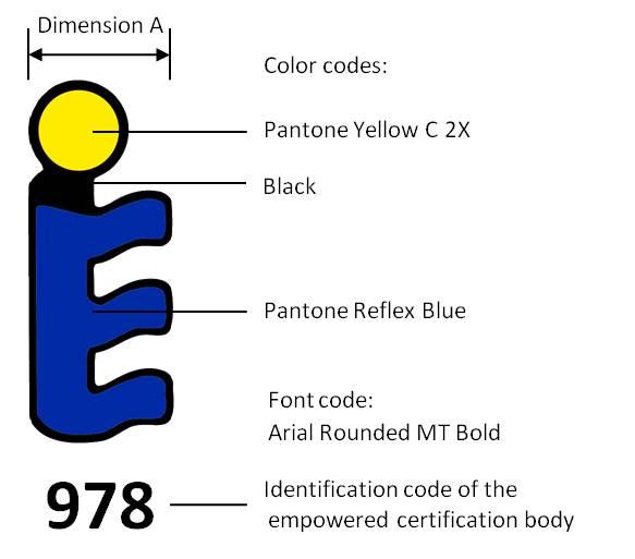 Annex B (normative) Design of the Keymark Figure B.1 shows the graphic representation of the Keymark logo. NOTE 1 The drawing of this annex is indicative.