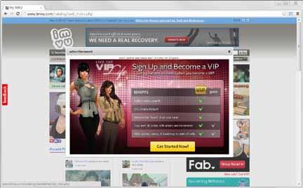 IMVU delivers above-the-fold, in-stream video prior to game/room page