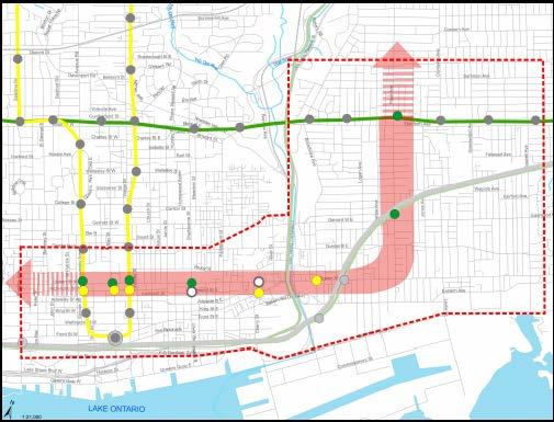 analysis supporting the recommendation for the Queen corridor can be found in Appendix 6: Relief Line Project Assessment of the March 2016 report. Figure 6.