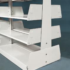 INTERLOCKING SHELF END BRACKETS Smooth, clean design with rounded edges to help prevent book
