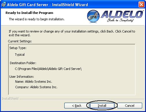 9 Verify that all of the previously entered information is correct on the Ready to Install the Program screen, then click the Install button (see Figure 2-7).
