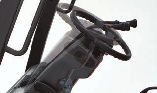 Conveniently located levers for controlling the lifting, lowering and tilting