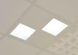 THE LIGHT FIXTURES : 1) ECHY NEW GENERATION WINDOW Wide luminous surface which can be set up with any ceiling height.