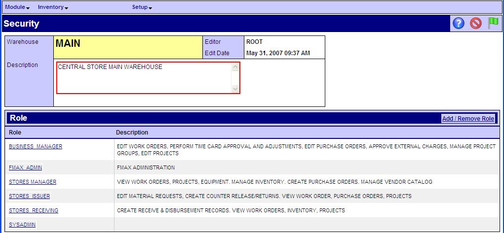Offset Account Block The offset Account Block contains information for the Offset Account (Credit Account) for the Warehouse and its associated Subcode.