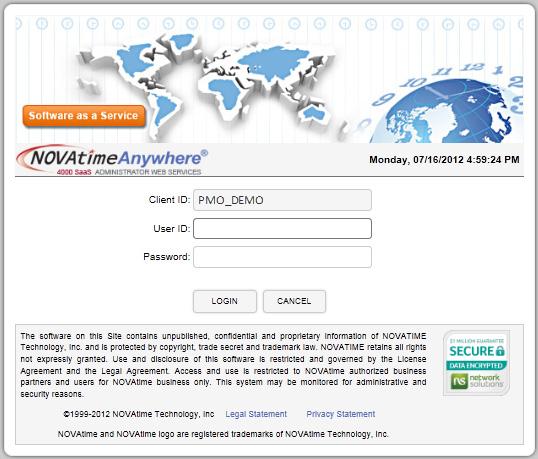 Supervisor Web Services (SWS) Login Screen A User ID and Password are