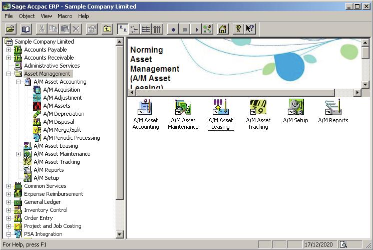 Norming Asset Management Norming Asset Management is a powerful and complete asset management solution with Sage 300.