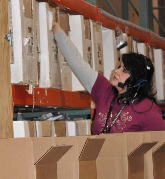 staging to break full pallets or cases into store-level orders without storing incoming products.