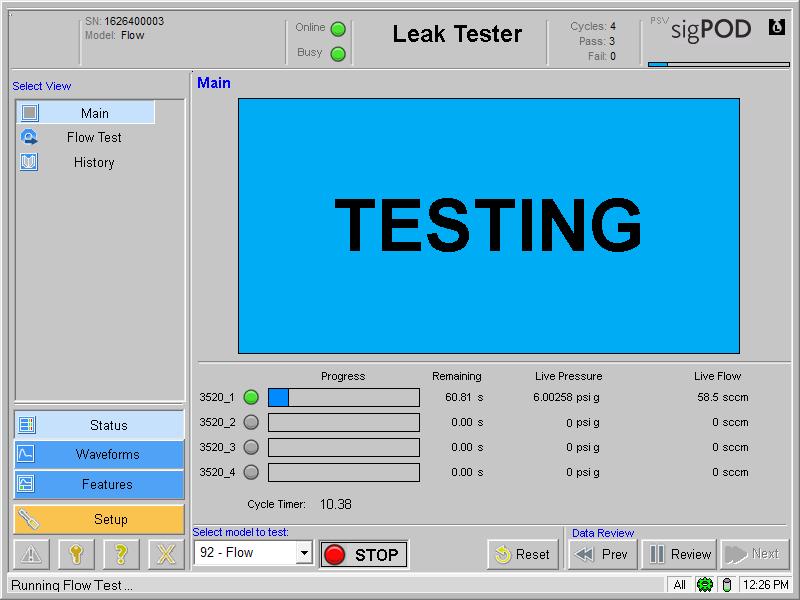 Powerful software to manage your leak test Sciemetric s Process Signature Verification (PSV) software uses signature analysis and signal processing algorithms to dramatically reduce the time taken to