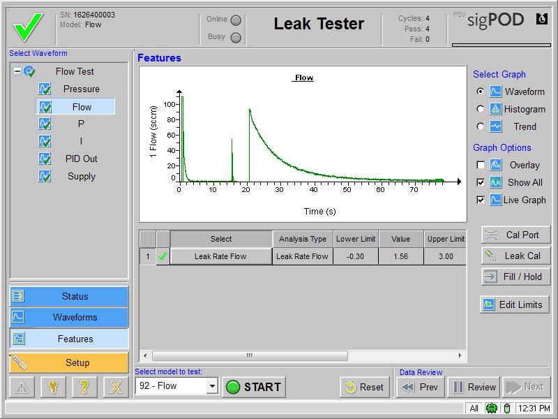 In-station SPC stores and uses real production statistics to calculate optimal test limits, increasing the reliability of your test.