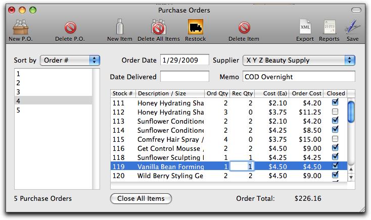 Receiving a Purchase Order Select the Purchase Order number of the products you wish to check in or deliver.