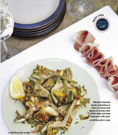 Example 3: Multimedia Electronic Magazine - Video takes you to a cooking demonstration in which a chef explains how to prepare the meal shown here.