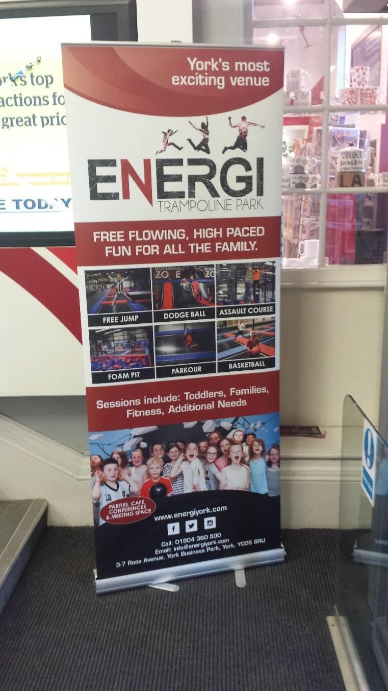 Pop Up Promotions Get added exposure for your business by displaying your pop-up roller banners in the award-winning Visit York Information Centre, at times when driving extra traffic to your