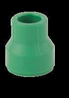 Reducer male/female Material: PP-R Colour: Green Standards: EN ISO 15874 Product line: Ø 20 125 Processing: Socket welding Diameter (d) Packing unit carton/bag 17603 25/20 0.