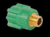 A Type B Type B Wall union, female Material: PP-R/brass Colour: Green Standards: EN ISO 15874 Product line: Ø 20 25 Processing: Socket