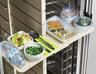 FT 530 TRAY The flat smaller tray that can move from side to side providing more space to either hot or cold foods. Available in Beige, Lobster, or Green.